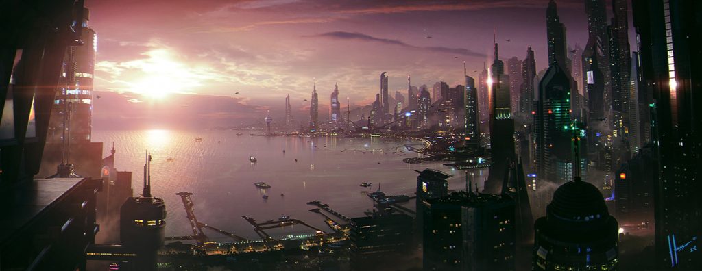 Futuristic City View