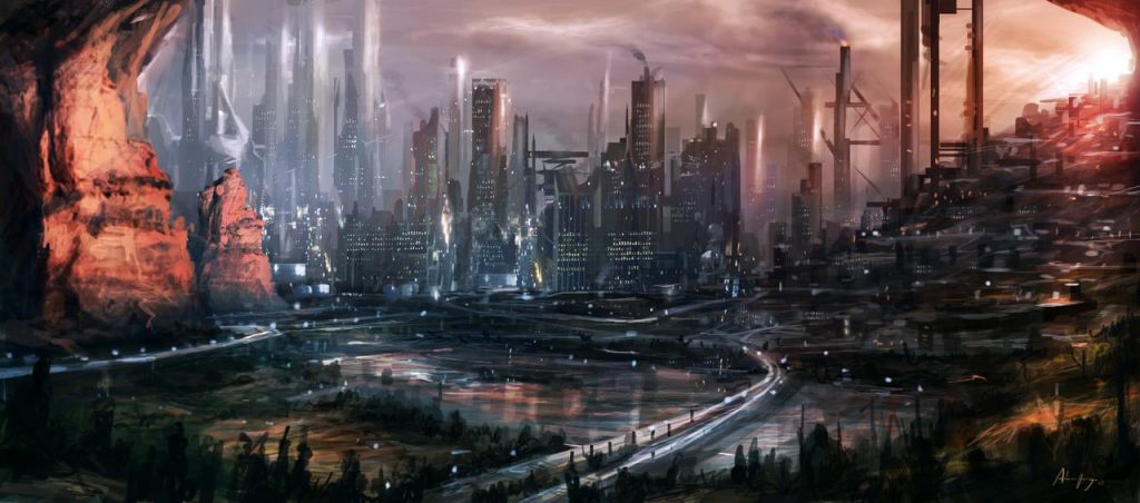 Futuristic City View