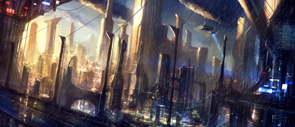 Futuristic City View
