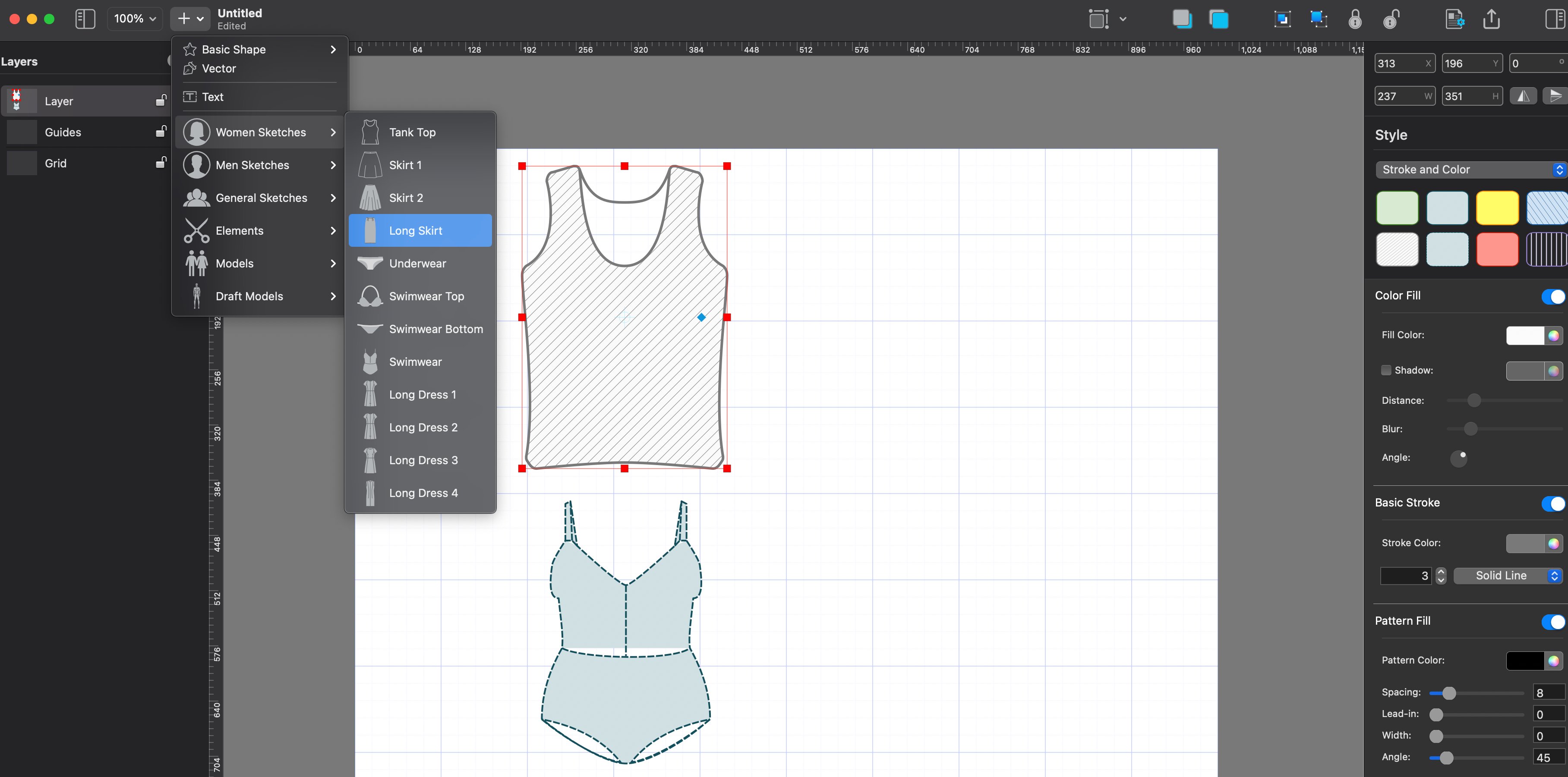 Sketch Fashion Vector App